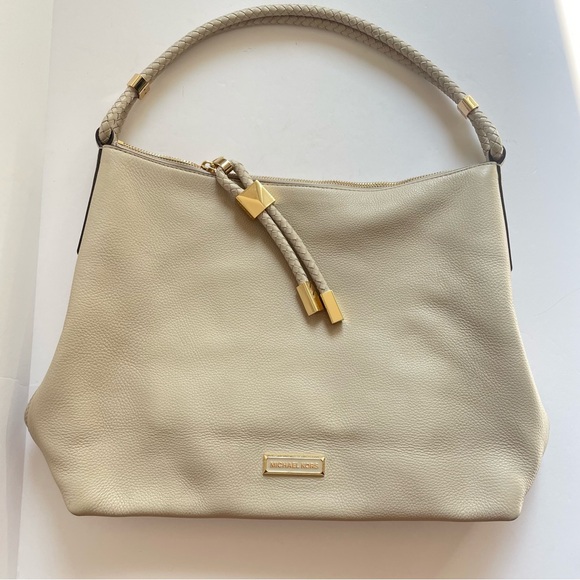 Michael Kors Handbags - Michael‎ Kors Cream Hobo Bag with Gold Accents